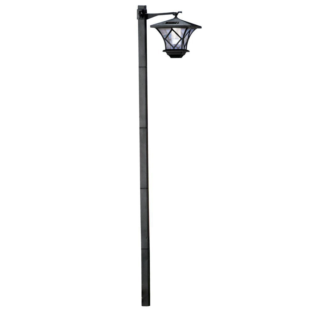 Decoratieve staande lamp op zonne-energie, 1.5m lantaarnpalen op zonne-energie, staande lamp op zonne-energie voor de achtertuin, veranda, voor voor- en achterdeur.