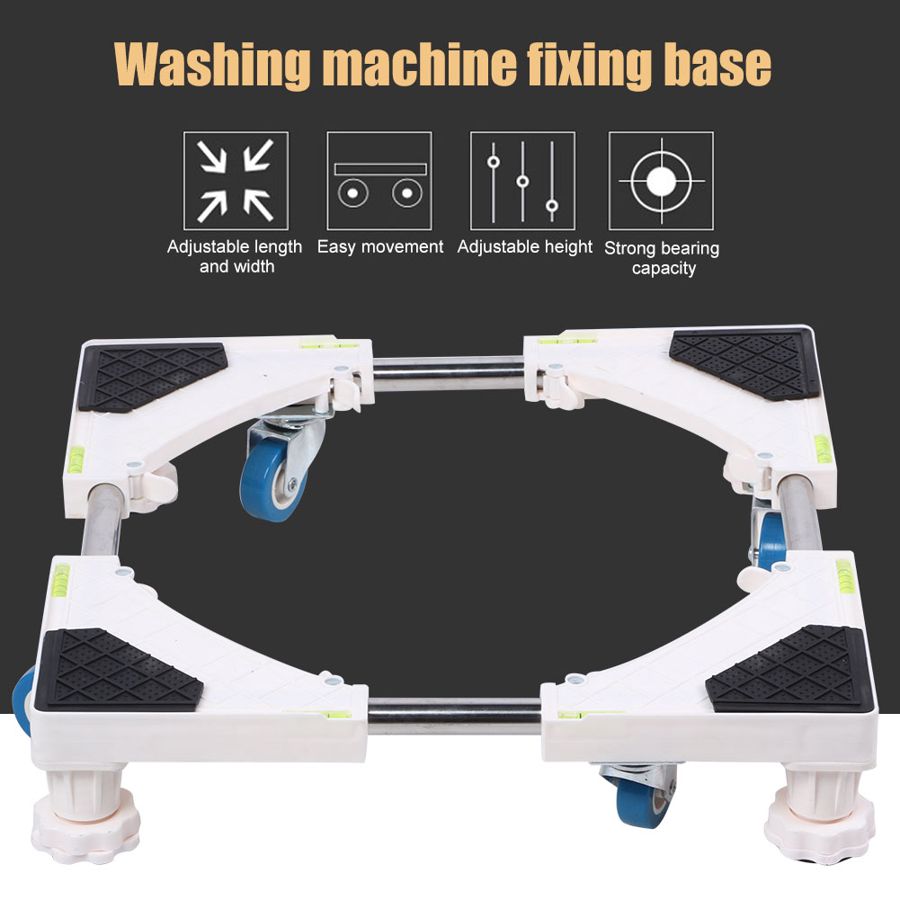 Bracket 4 Feet with 4 Universal Wheels Washing Machine Base Stand Holder for Automatic Washing Machine Washing Machine Bracket