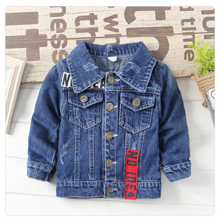 frühling Denim Jungen Jacken Kinder Blau Herbst Jungen Mantel Für 1 2 3 4 5 6 Jahre Alt Kinder kleidung für Jungen Schule RKC185042