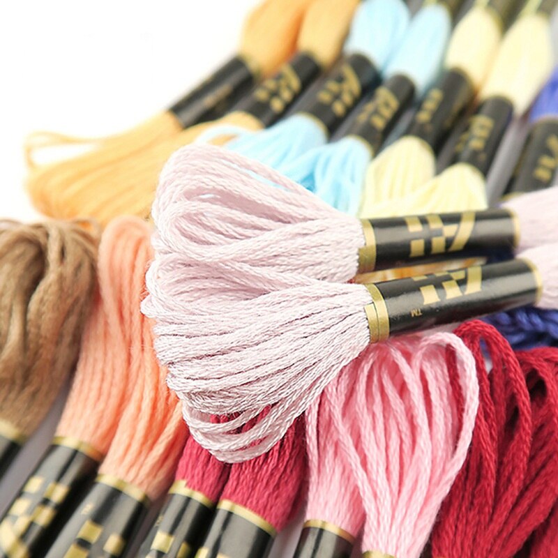 50/100 Colors Embroidery Threads Set Cotton Thread European Three-dimensional Cotton Threads Embroidery Thread