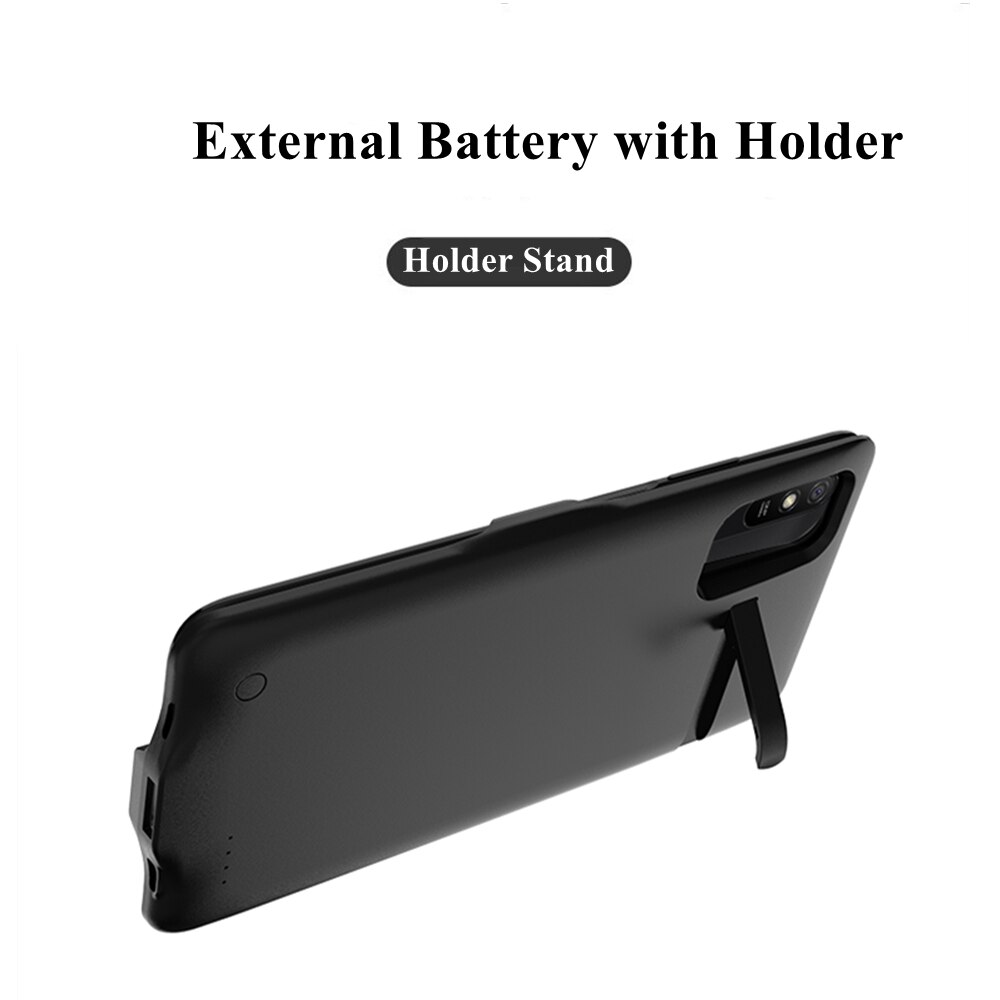 NTSPACE Battery Charger Cases For Xiaomi Redmi 9A Battery Case 6800mAh External Battery Charging Power Bank Cover With Holder