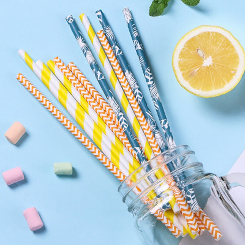 25 stuks/partij papieren rietjes voor kinderen verjaardag bruiloft evenement feest kerst benodigdheden bar pub drinkrietjes decoratie