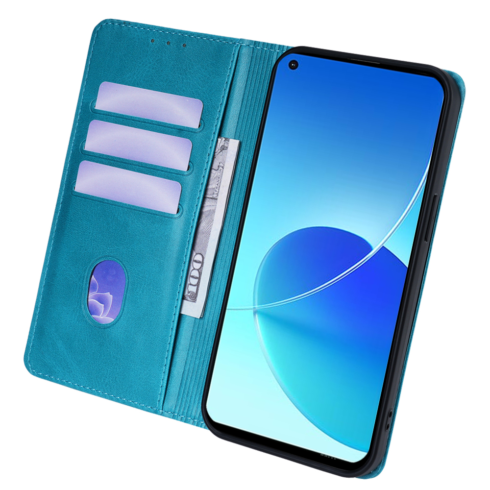 Handyhülle für OPPO Reno 6 Profi, magnetische Leder-Klapphülle für OPPO Reno 6 5 Profi Plus Lite 6Z 5Z Z 5F 4F 5K 5 4 Lite Funda