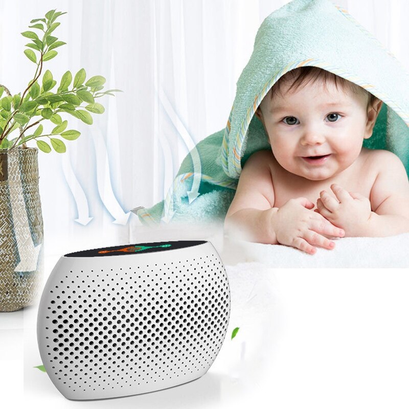 Rechargeable Mini Dehumidifier Cordless Renewable Air Dehumidifier Absorbing Moisture Practical Air Dryer EU Plug White
