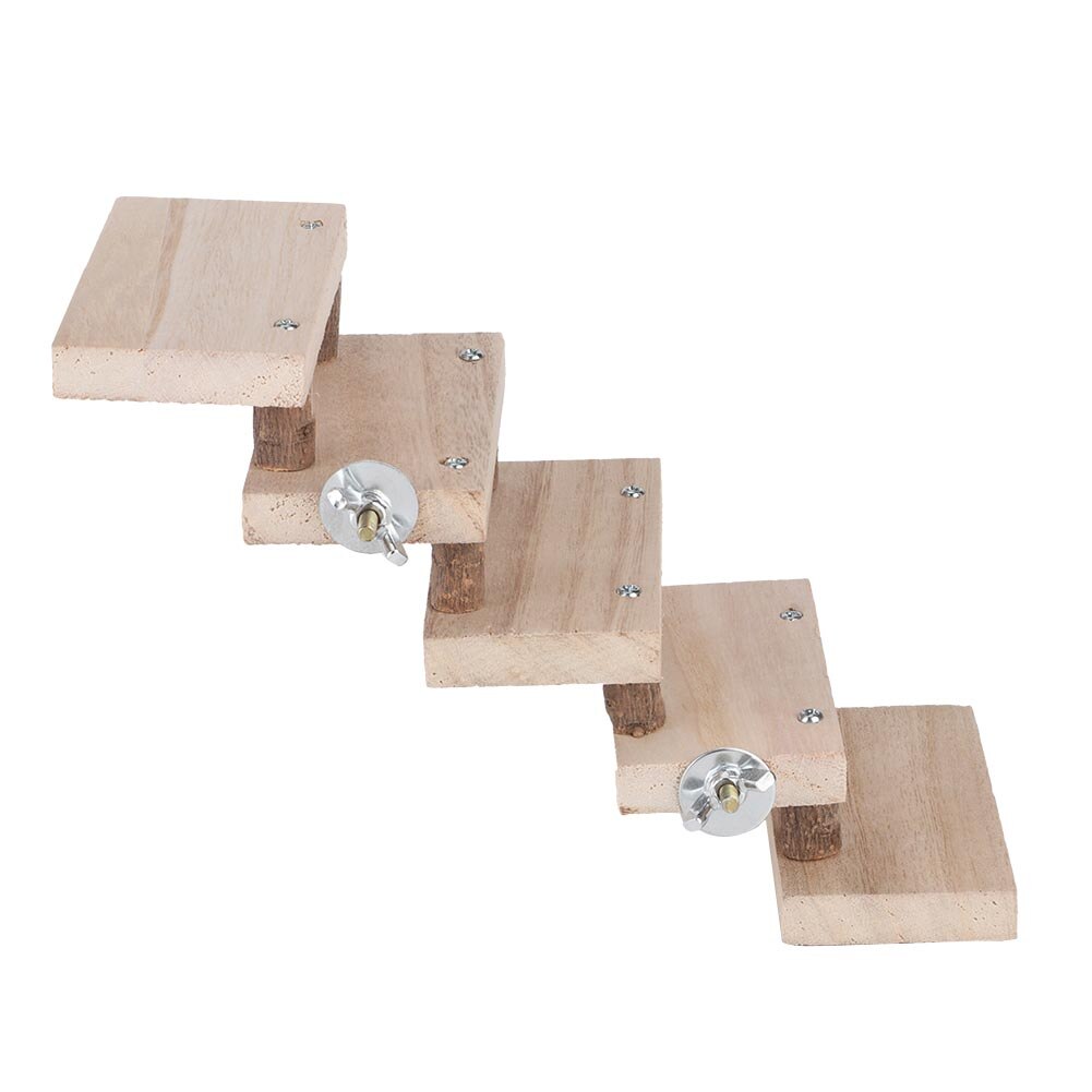 Escalera para hámster de 5 capas, juguete de madera Natural, escalera para hámster, escalera para loros, juguete para escalar, escaleras, juguetes para mascotas, accesorios para jaula de , juguetes para mascotas