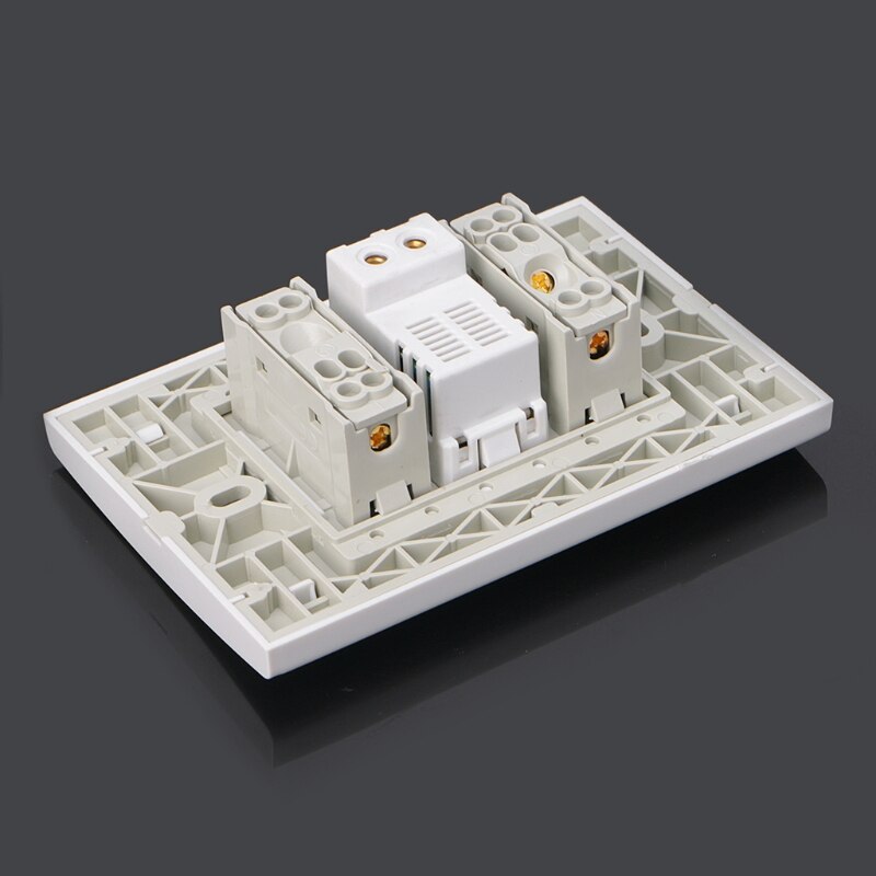 Wall Power Socket Plug, Double Italian / Chile Electrical Outlet With 1000mA Dual USB Charger Port for Mobile 118mm*80mm