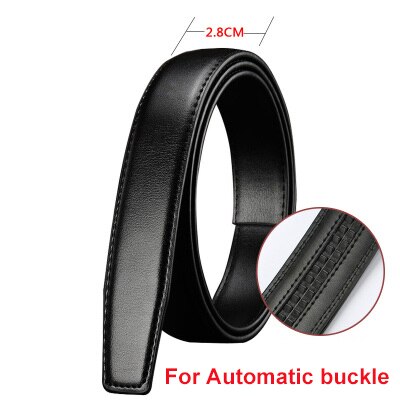 Keine Schnalle Echtes Leder Gürtelband für automatische Schnalle Dornschließe 2,4 cm 2,8 cm 3,0 cm 3,2 cm 3,5 cm 3,8 cm Breite Herrengürtel Schwarz: Blau / 115 CM