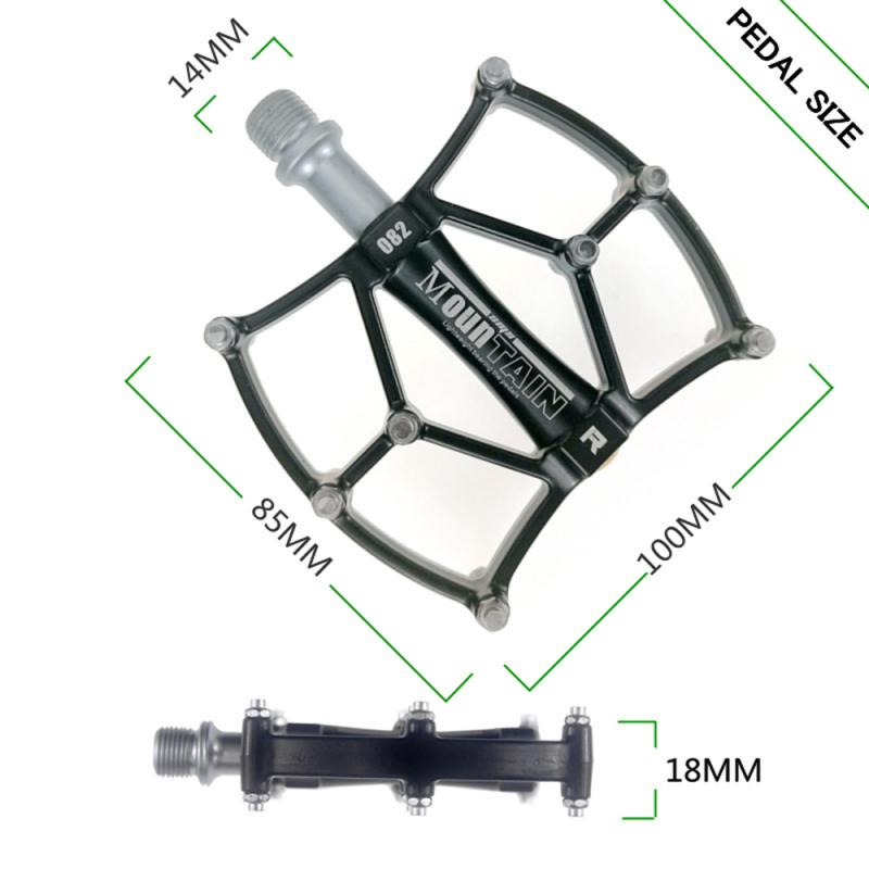 Bicycle Pedals Large Mountain Bike Pedals Aluminum Alloy 3 Bearing MTB Road Bike Pedals UltraLight Safe With Foot Nails
