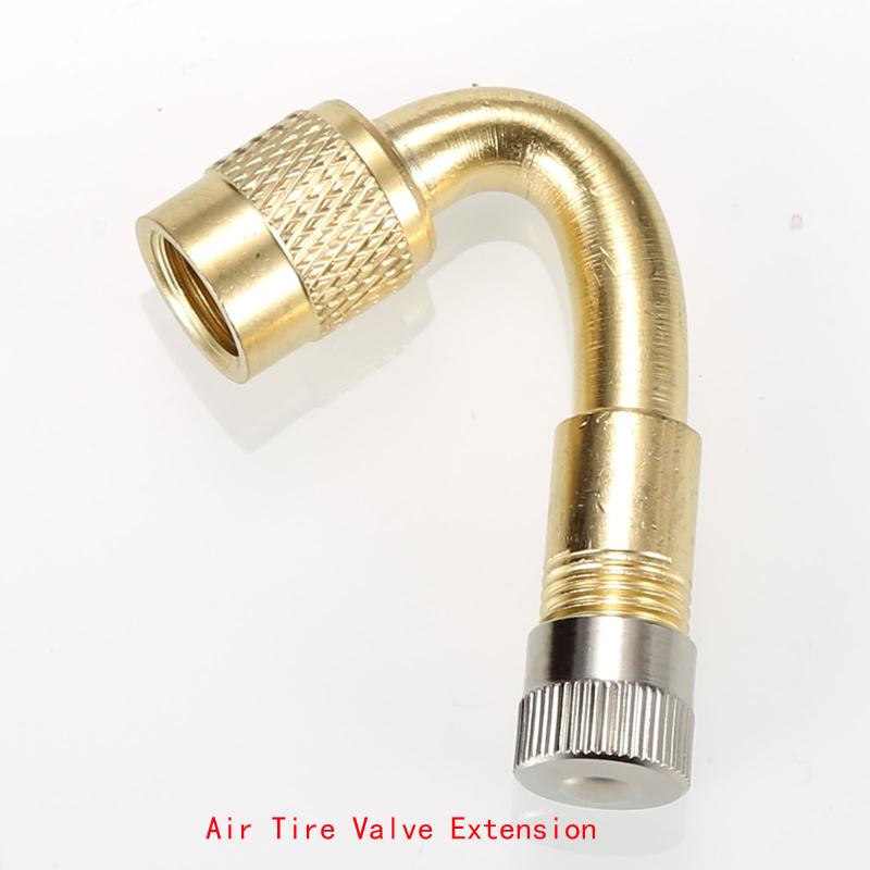 Válvula de ar de bronze ângulo 45/90/135 graus, haste com adaptador de extensão para veículos, caminhões e motocicletas