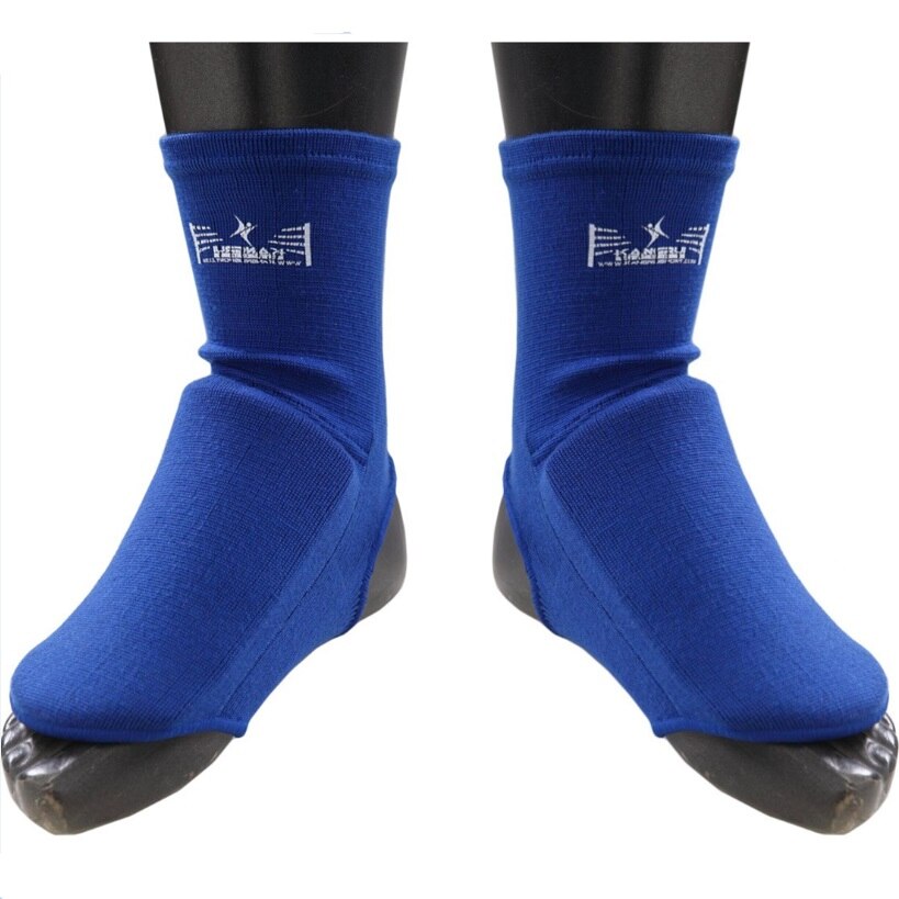 Katoenen wreef scheenbeschermer karate/sanda/taekwondo/muay thai/boks leggings enkelondersteuning bescherming voetbrace uitrusting