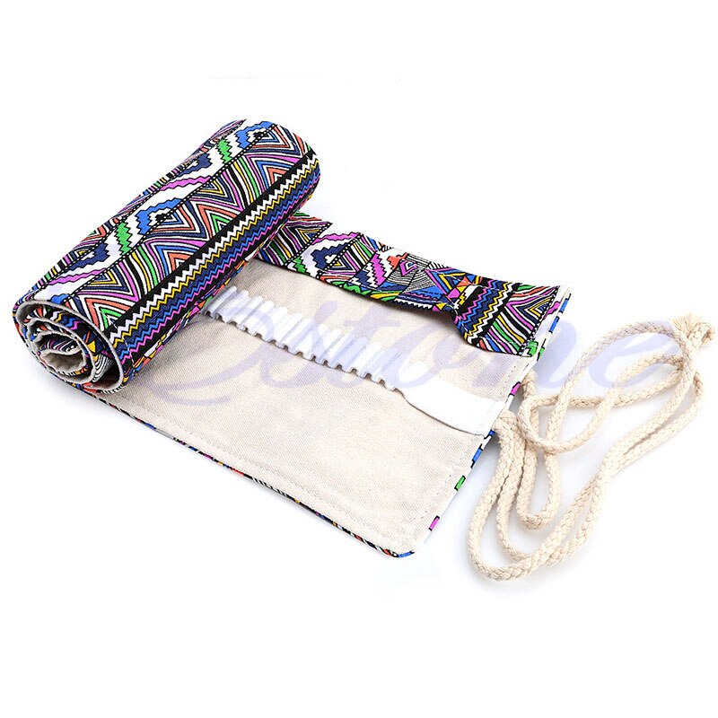 36/48/72 gaten canvas oprolbare potlood pennenzak houder opberghoes