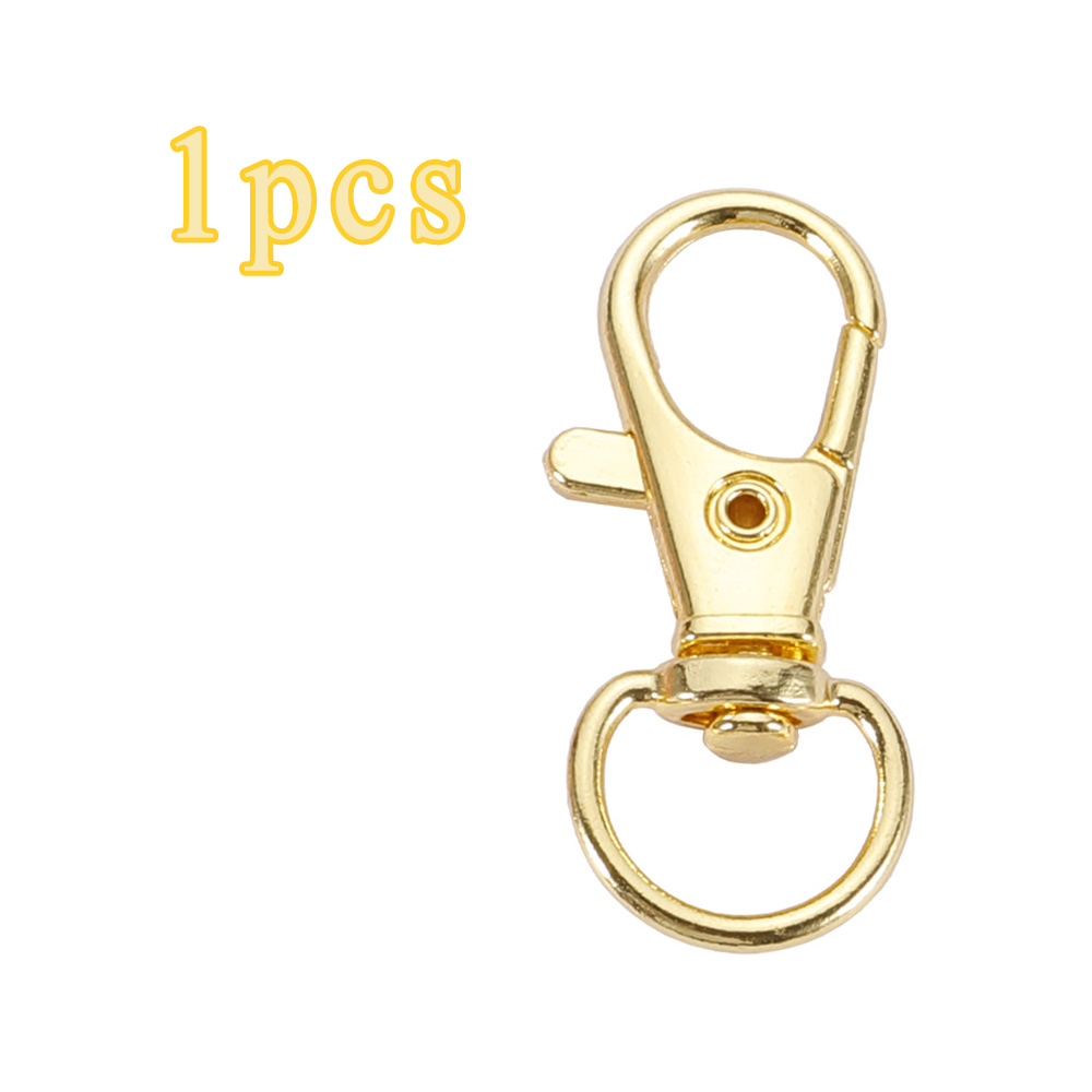 1/5/10/20pcs Goud Verzilverd Karabijn Haken Split Sleutelhanger Swivel Connector Karabijnhaak voor Sieraden Bevindingen Maken DIY: Champagne