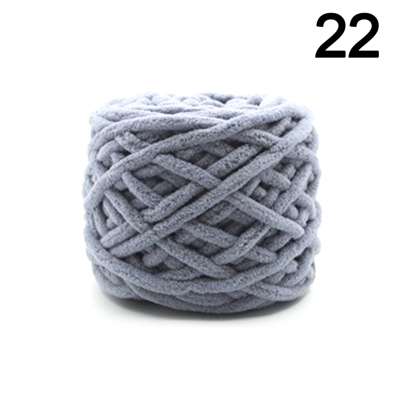 100g/Bal Chenille Breien Grof Garen Zachte Dikke Ijs Strip Lijn Hand Gehaakte Weven Sjaal Deken Draad Handwerken ambachten: Donkergrijs