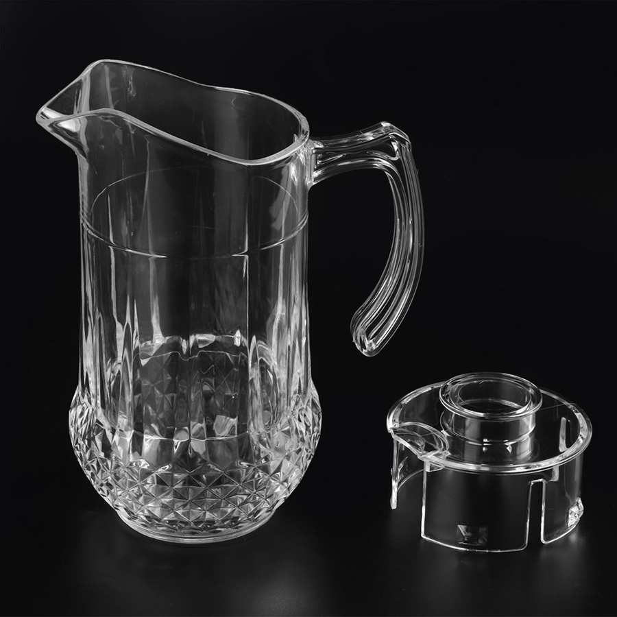 1300ml Acrylic Cold Water Jug Draft Beer Pot Duckbill Kettle with Lid for KTV Bar Hotel Household Water Pot