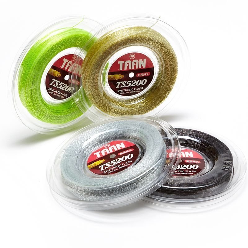 1 Reel TAAN 1.3mm Synthetische Flash Tennisracket String 200 m Reel Nylon Tennis Snaren Duurzaam String