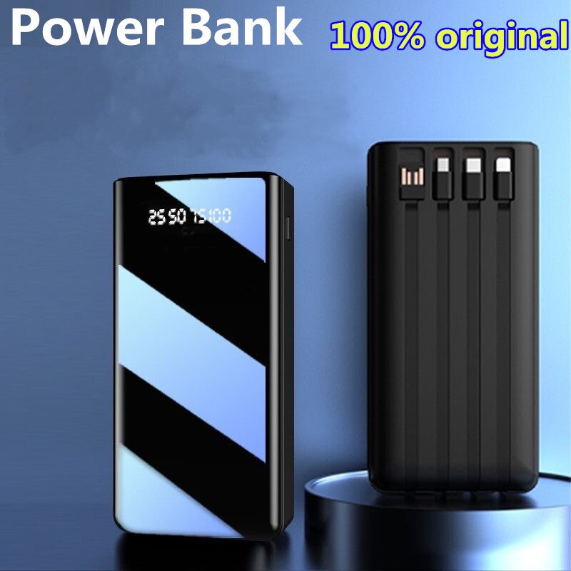 Power bank 100000 mah typec micro usb hurtig opladning powerbank led display bærbar ekstern batterioplader til telefon tablet