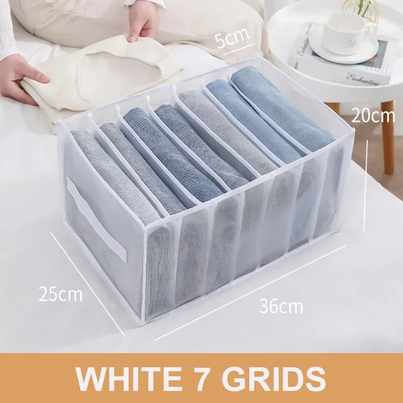 Szuflady robić przechowywania bielizny Organizer Dzielnik Organizacja dżinsów Pudełko robić przechowywania Organizer robić szafy Szuflada systemu organizacji odzieży: Ciemnoszary