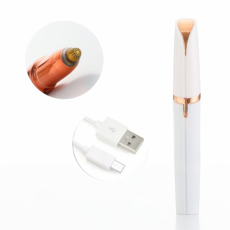 1Pc Mini Elektrische Wenkbrauw Trimmer Make Pijnloos Wenkbrauw Epilator Scheerapparaat Scheerapparaten Draagbare Facial Hair Remover Gereedschap