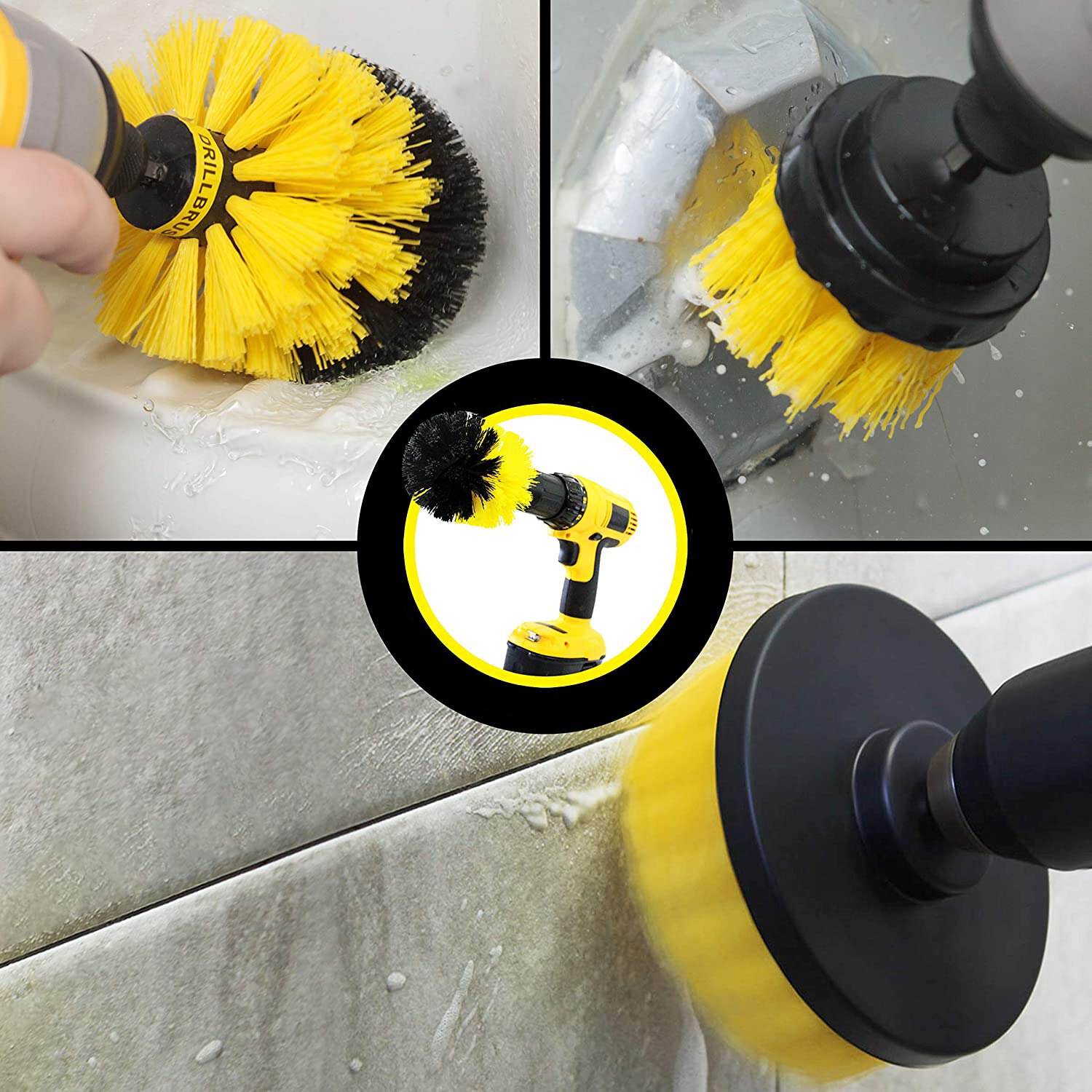 Cement Baksteen En Grout Power Scrubber Schoonmaak Set Grout Power Scrubber Boor Borstel Set Polijsten Kit Auto Gadget Polijsten Kit