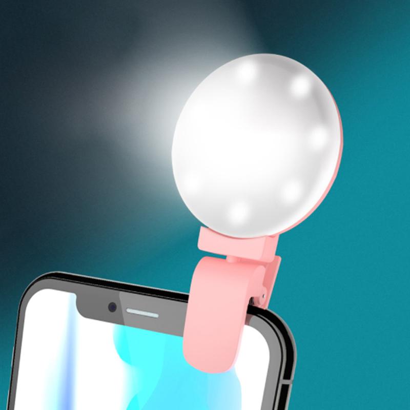 Mini Selfie Led Licht Draagbare Selfie Ring Licht Clip Led Selfie Lamp Voor Telefoon