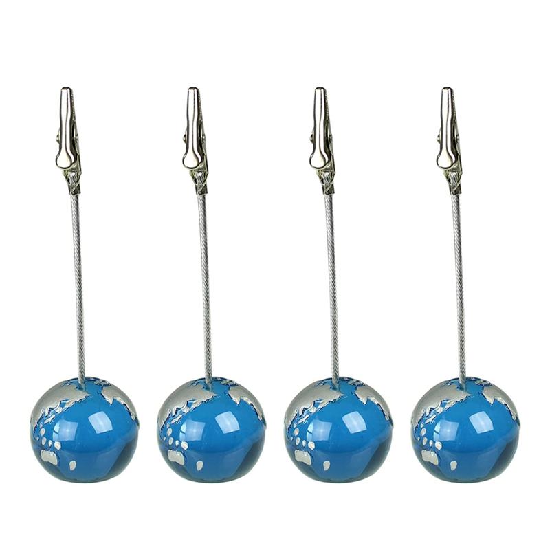 4pcs Photo Clips Unique Vertical Photo Clamps Decorative Photo Clips Desktop Decoration Metal Place Card Holder Party Supplies