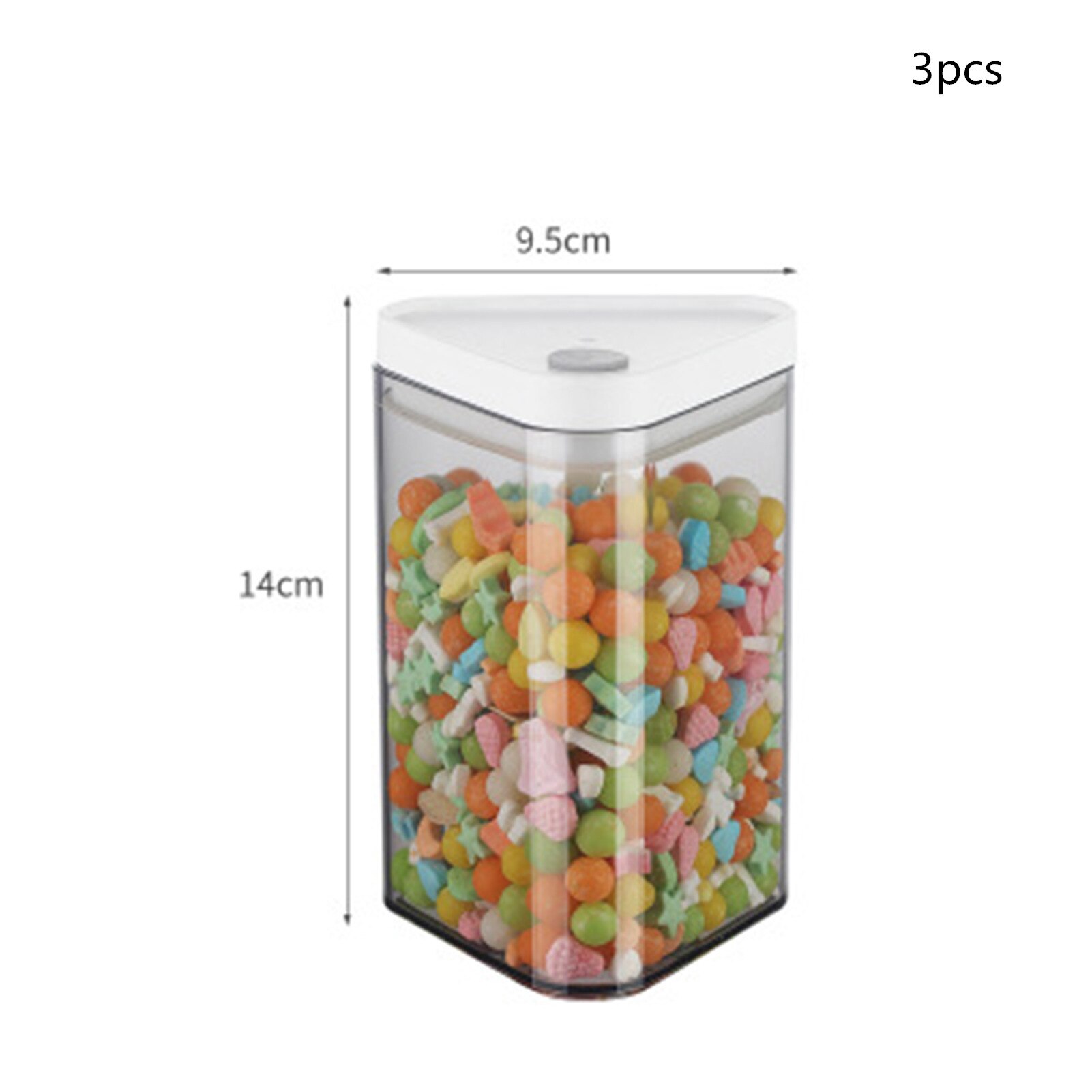 800ml 600ml Transparent Sealed Jar Kitchen Fresh-keeping Box Waterproof Leak-proof Refrigerator Food Container Storage Jar: 3pcs 600ml
