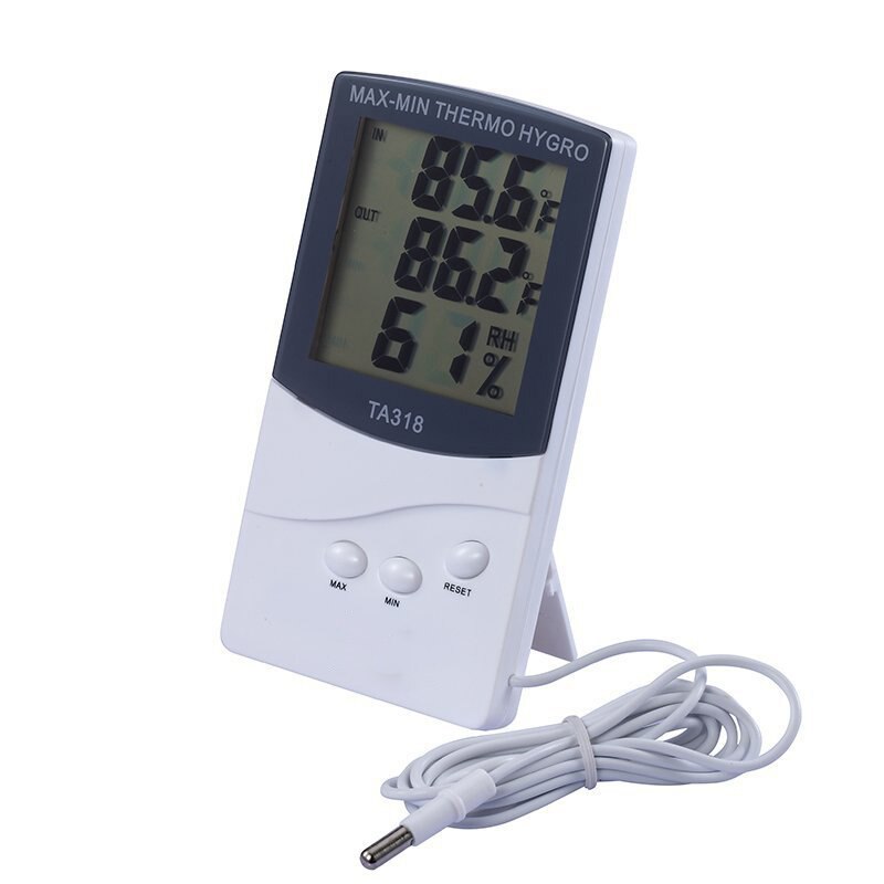 Indoor/Outdoor Thermometer Hygrometer Temperature Humidity Monitor LCD Display For Home Company: A
