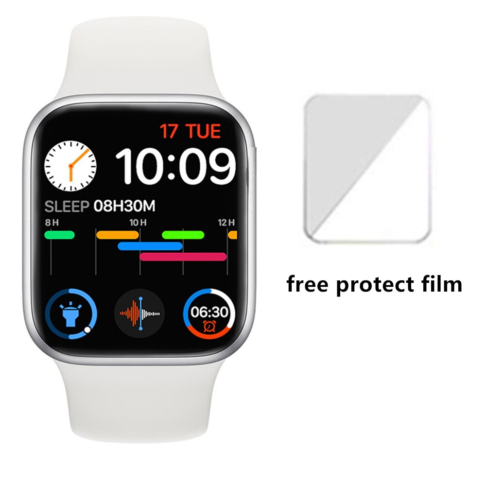 Cobrafly T500 PLUS Smartwatch - 44mm IWO Style - Bluetooth Call - Heart Rate & Fitness Tracker: Silver