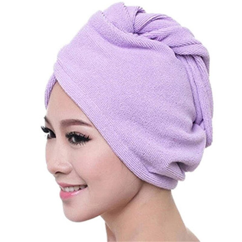 Super Absorbent Quick Dry Hair Towel/Microfiber Towel/Hair Towel Wrap for Women, / Turban For Drying Curly, Long & Thick Hair: Purple 