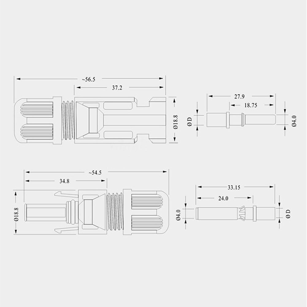 Red Black Wire Electrical Wire Ultraviolet-proof Tinned Copper Insulated PVC Extension Cable Line for Connecting Solar Modules