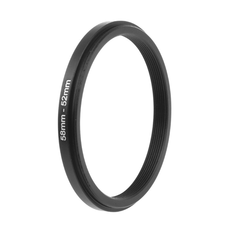 58mm à 52mm métal abaisseur anneaux adaptateur d'objectif filtre caméra outil accessoire