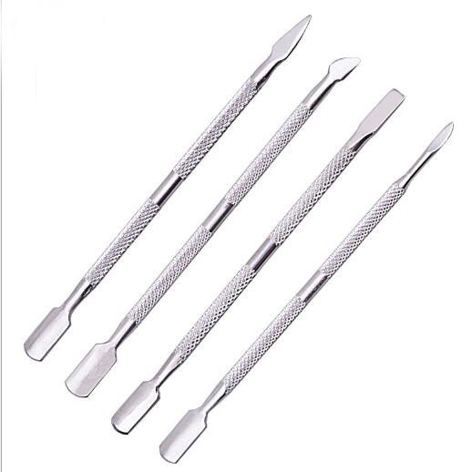 1 Pc Rvs 2 Way Nagelriem File Push Spoon Pusher Remover Pedicure Tool