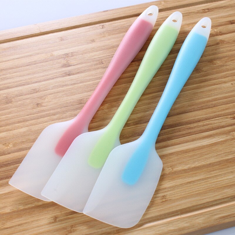 Non Stick Baking Silicone Spatulas Cake Flour Mixing Scraper Oil Bread Scraper Silicone Spatula JAN88