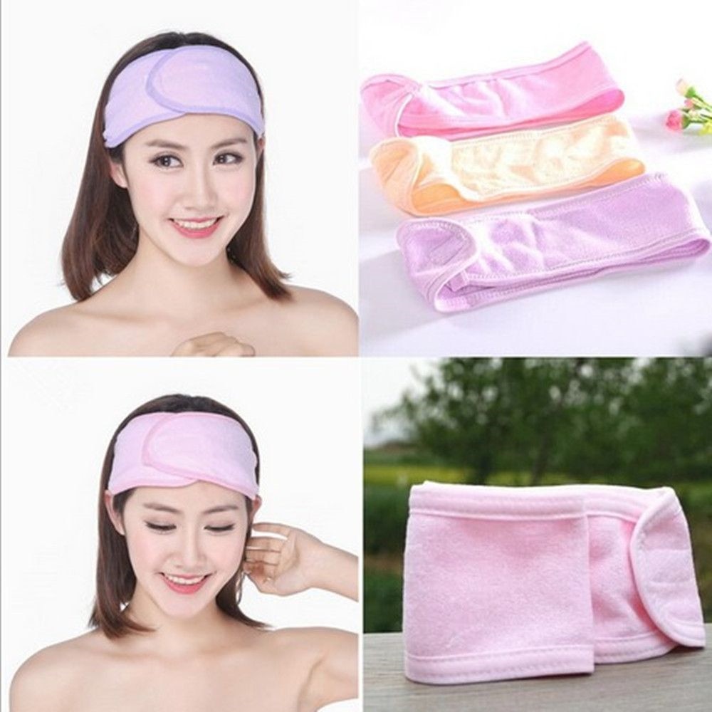 Diademas de ducha para Spa para mujeres y niñas, turbante facial con lazo de lavado, bandas elásticas para el pelo, accesorios para el cabello de lana Coral, novedad de