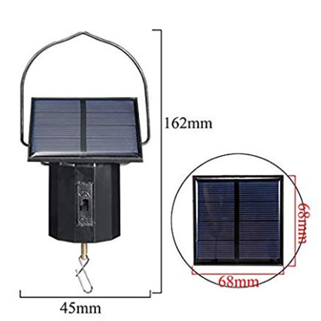 Black Solar Spinner Motor High Speed Large Torquemotor Electric Tool Electric Machinery Solar Wind Chime