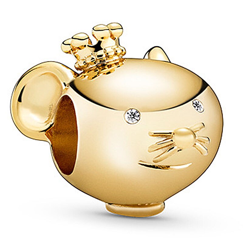 Shine Rat Mouse Spirit Horse Ram Sheep Chinese Twelve Zodiac Charm Fit Bracelet 925 Sterling Silver Beads Diy Jewelry: 1
