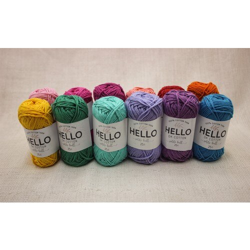 Juego de hilo tropical Hello min Punch y Amigurumi, 12 piezas