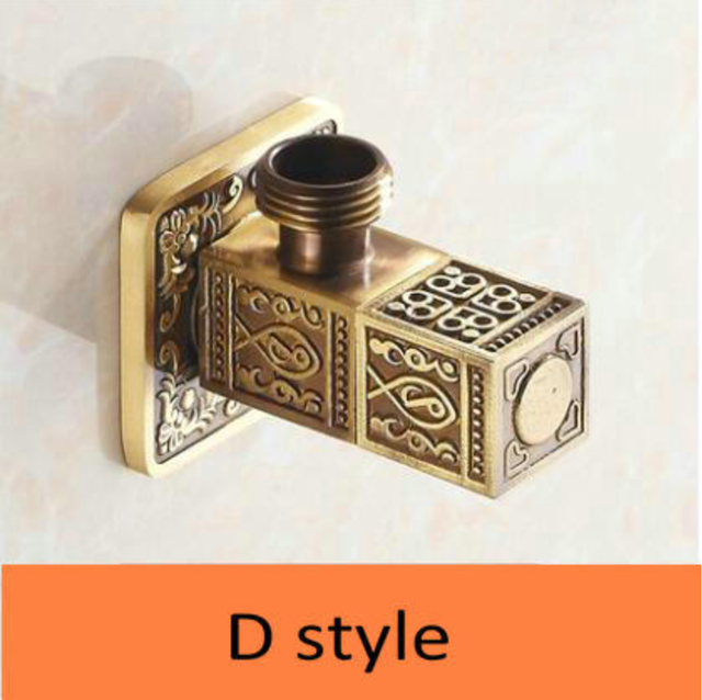 Vandhane reservedele 1/2 &quot;  x 1/2 &quot; antik messing badeværelse vinkelstopventil toilet trekant påfyldningsventil vandbesparelse: D stil