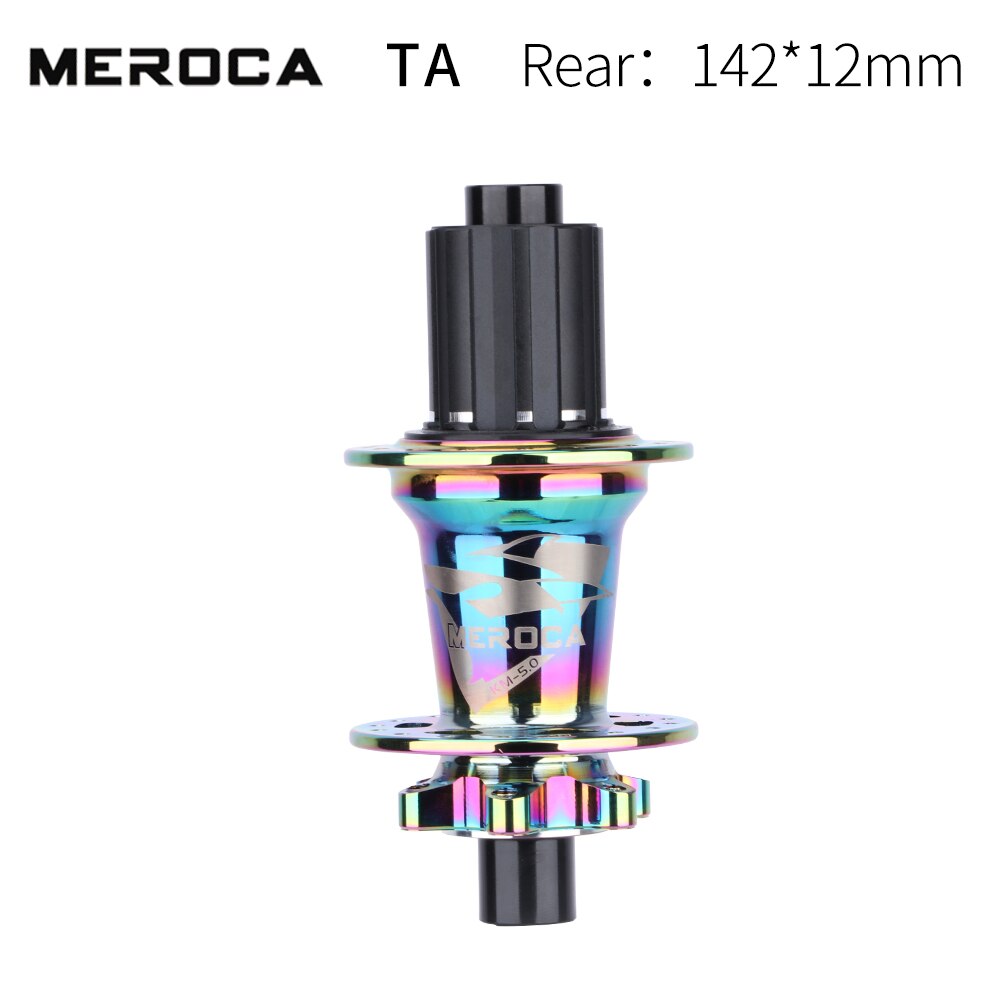 MEROCA km-5.0 Mtb Mountain Bike Hub 32 Holes 5 Bearing 8/9/10/11 Speed Front Rear Qr Or Thru Aluminum Alloy Bicycle Hubs: Colour TA Rear Hub