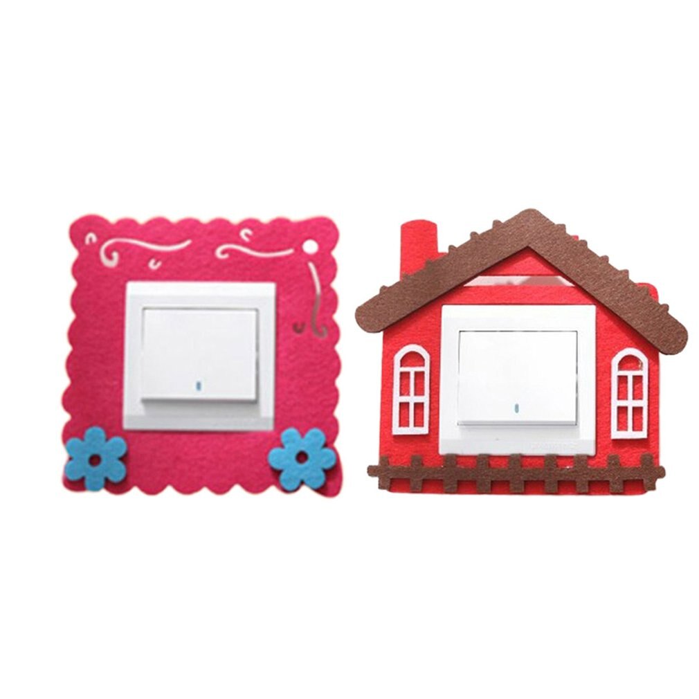 Bande dessinée chaude feutre creux interrupteur autocollant interrupteur mural manchon interrupteur mural couverture décorative accessoires de décoration de la maison