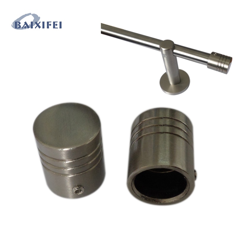 D16mm haste de cortina cilindro de cabeça decorativa, acessórios de cortina materiais para decoração de janela