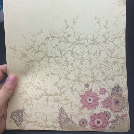 100 sheets Beautiful Flower Vintage Pattern Letter Pad Writing Paper Stationery Office School Supply