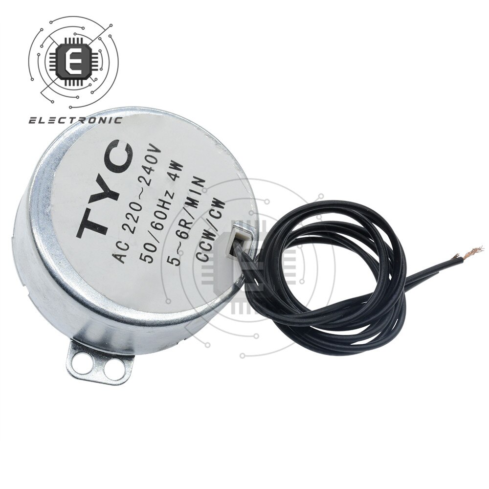 Ac 220-240V Ac 12V 50/60Hz Synchrone Motor 5-6Rpm Robuuste Koppel 4W Cw/Ccw TYC-50