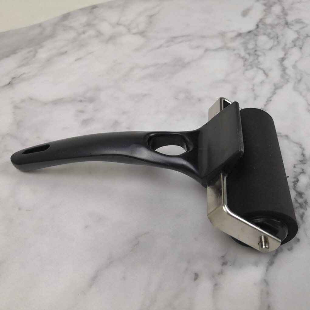 5cm bläck färg rulle anti-slip plast handtag gummi brayer utskrift hantverk projekt verktyg
