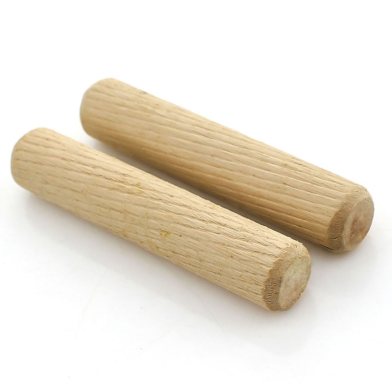 High Dutch wooden stick home connector round wooden plug twill wooden pin furniture connector M6M8M10M12 50pcs