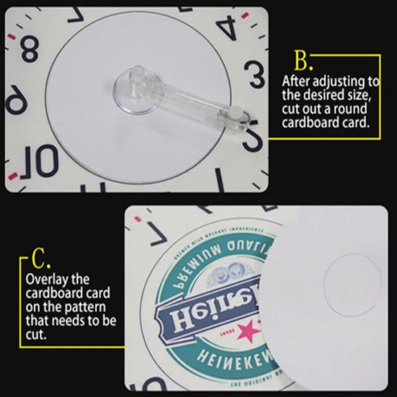 Cutting Size Adjustable Round Rotary Circle Graphic Paper Cutter, Adjustable Circle Cutter cutting paper knife tool