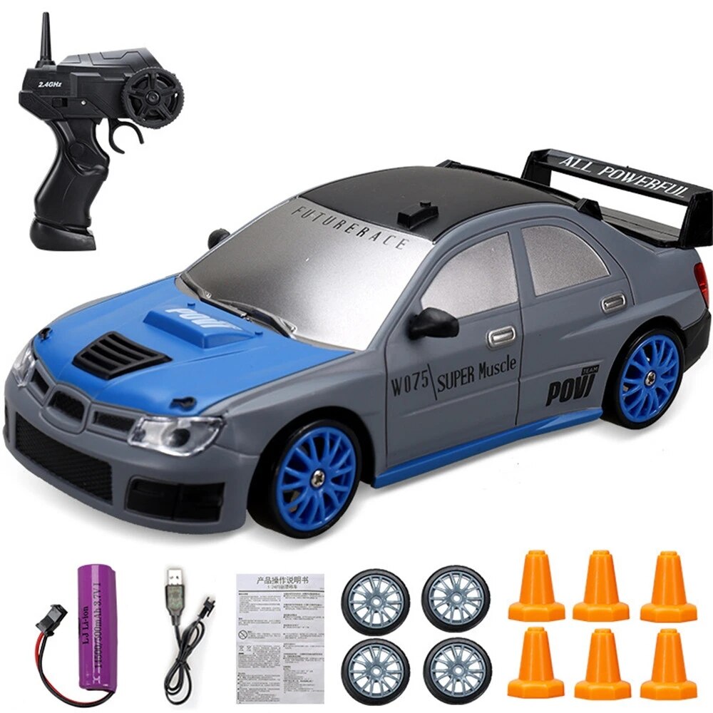 RC Racing Car Drift Car Toy 2.4G Rapid Drift Racing Car 15km/h Playing 20mins Remote Control AE86 GTR Model Vehicle Car: Gray