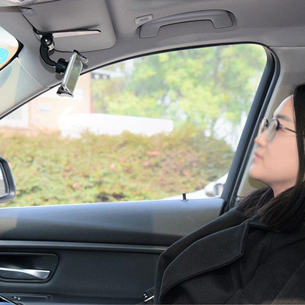 100%  merken auto achteruitkijkspiegel houder mobiele telefoon houder auto 360 graden draaibaar universeel gemaakt van abs materiaal