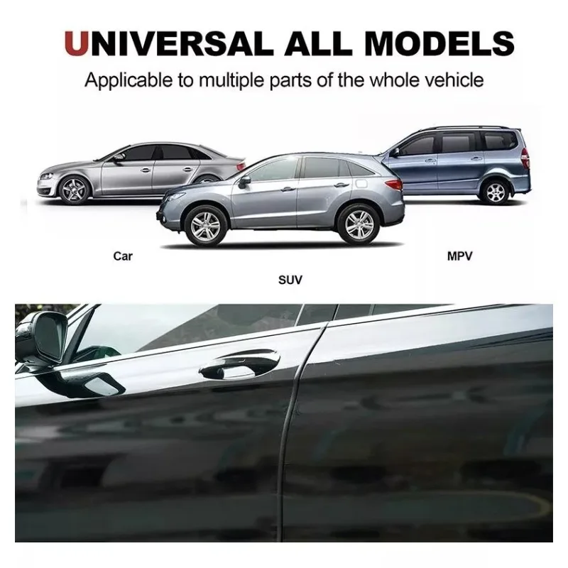Door Edge Guards Car Door Edge Guards 15M U Shape Car Door Protector Rubber Seal Door Guard Internal Double Sided Tape