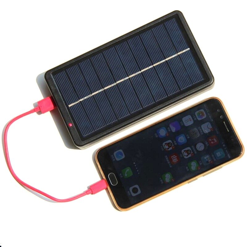 Cargador de Panel Solar USB de 5V 2W para batería 18650, Banco de energía de móvil, carga electrónica USB